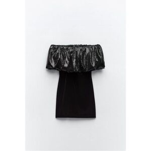 ZARA VELVET SEQUIN MINI DRESS